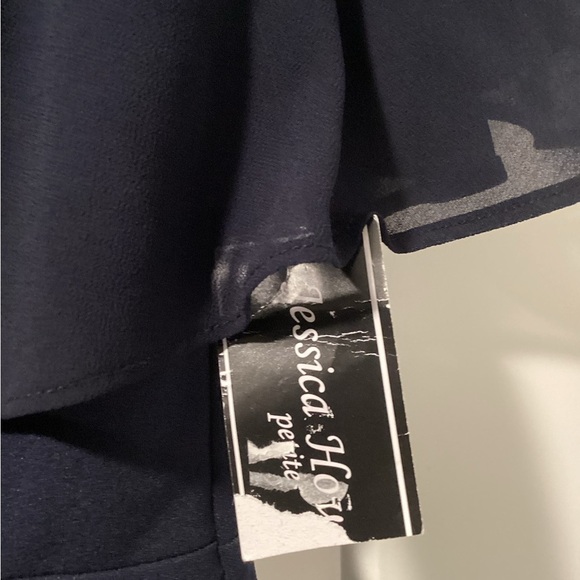 Nwt Jessica Howard Size 6P Flutter-Sleeve V-Neck Sheath Dress - Picture 6 of 7